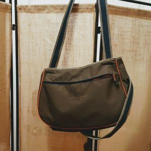 Life is Good Messenger Bag Brown Orange Magnet